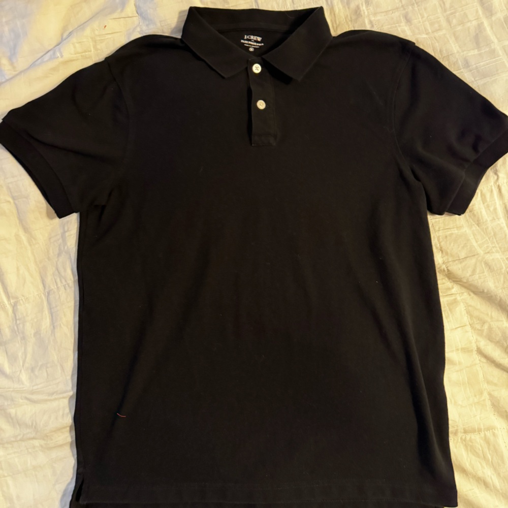 J. Crew Flex Pique Polo - black